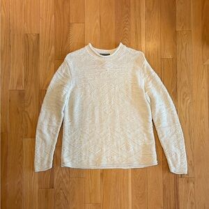 Lauren Ralph Lauren cream hand-knit vintage silk-linen large ladies sweater